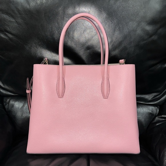 🔥🔥🔥Kate Spade Eva Breeze Pink Leather Medium Satchel Handbag - Picture 6 of 11